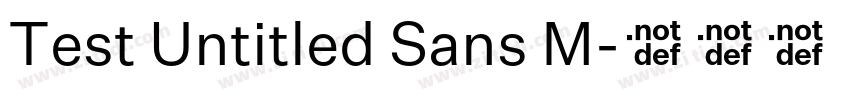 Test Untitled Sans M字体转换